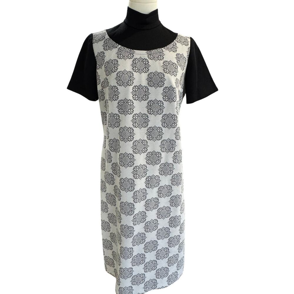 Vintage Black and White Patterned Dress